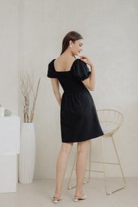 Remy Ruched Dress in Black (XS)