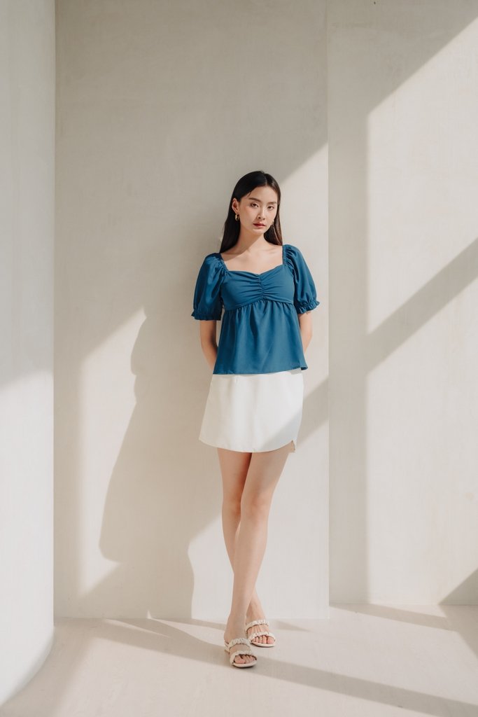 Skyla Curved Skort in White