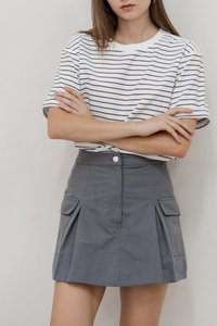 Hazelyn Cargo Pocket Skort In Grey (XS)