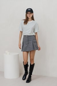 Hazelyn Cargo Pocket Skort In Grey (XS)