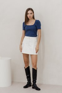 Hazelyn Cargo Pocket Skort In White (XS)