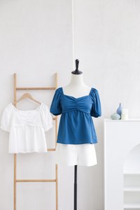 Dax Sweetheart Babydoll Top in Teal (XS)