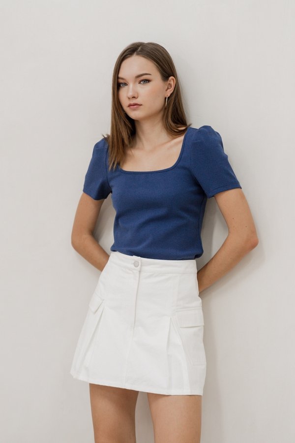 Hazelyn Cargo Pocket Skort In White (XS)