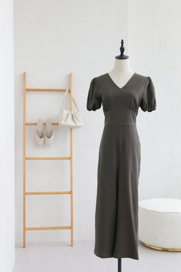Allegra Work Jumpsuit in Olive
