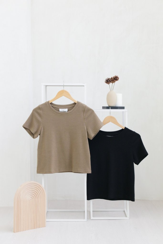 Timea Knitted Round Neck Top in Black (XS)