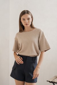Linda Cargo Pocket Short in Gunmetal Grey
