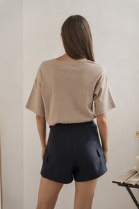 Linda Cargo Pocket Short in Gunmetal Grey