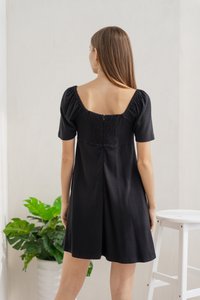 Celia Sweetheart Knit Dress in Black (XS)