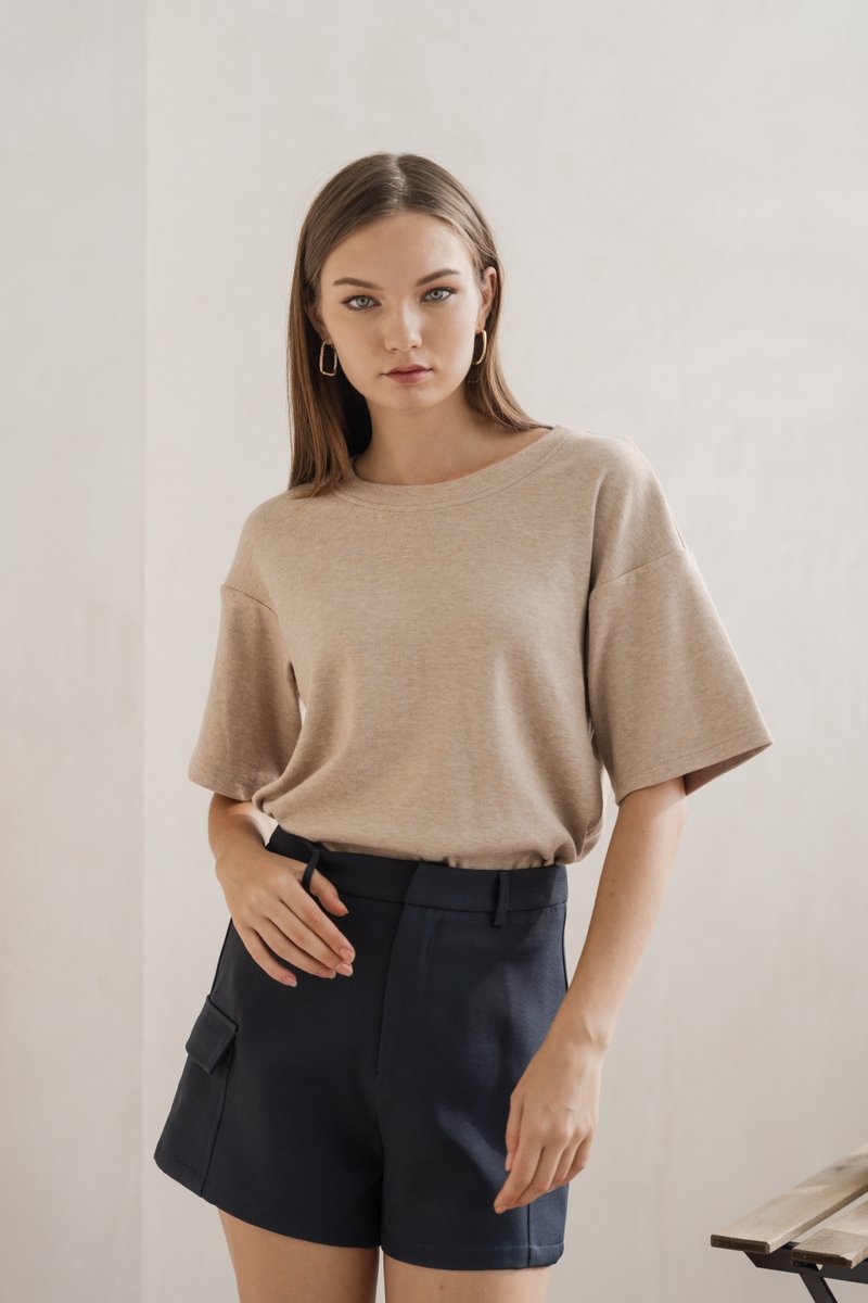 Linda Cargo Pocket Short in Gunmetal Grey