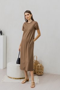 Fallon Cotton Maxi Dress in Khaki
