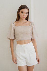 Deliah Tailored Shorts in White (XS)