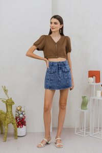 Liv Pocket Denim Skort (XS)