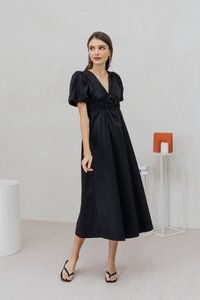 Jazzie Empire Maxi Dress in Black (XS)