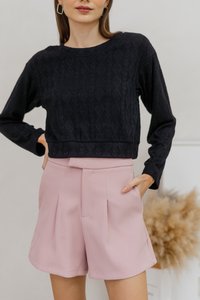Deliah Tailored Shorts in Dusty Pink