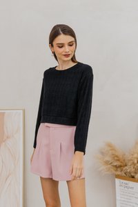 Deliah Tailored Shorts in Dusty Pink
