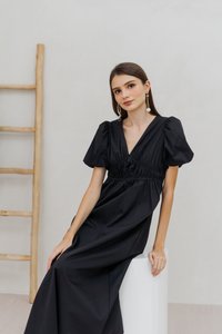 Jazzie Empire Maxi Dress in Black (XS)
