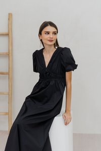 Jazzie Empire Maxi Dress in Black (XS)