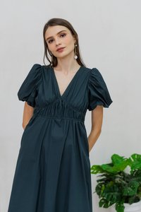Jazzie Empire Maxi Dress in Emerald (XS)
