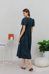 Jazzie Empire Maxi Dress in Emerald (XS)
