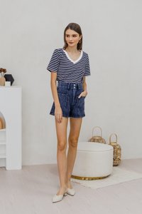Francie Two Pocket Denim Shorts (XS)