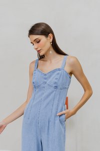 Pamela Sweetheart Denim Jumpsuit