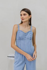 Pamela Sweetheart Denim Jumpsuit