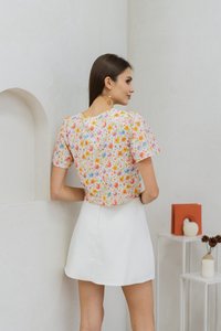 Lana Front Slit Skort in White (XS)