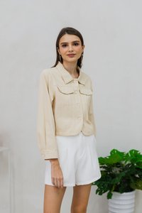 Loren Denim Jacket in Sand