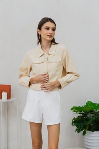 Loren Denim Jacket in Sand