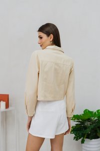 Loren Denim Jacket in Sand