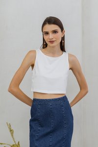 Sadie Basic Tank Top in White