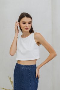 Sadie Basic Tank Top in White