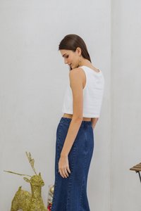 Sadie Basic Tank Top in White