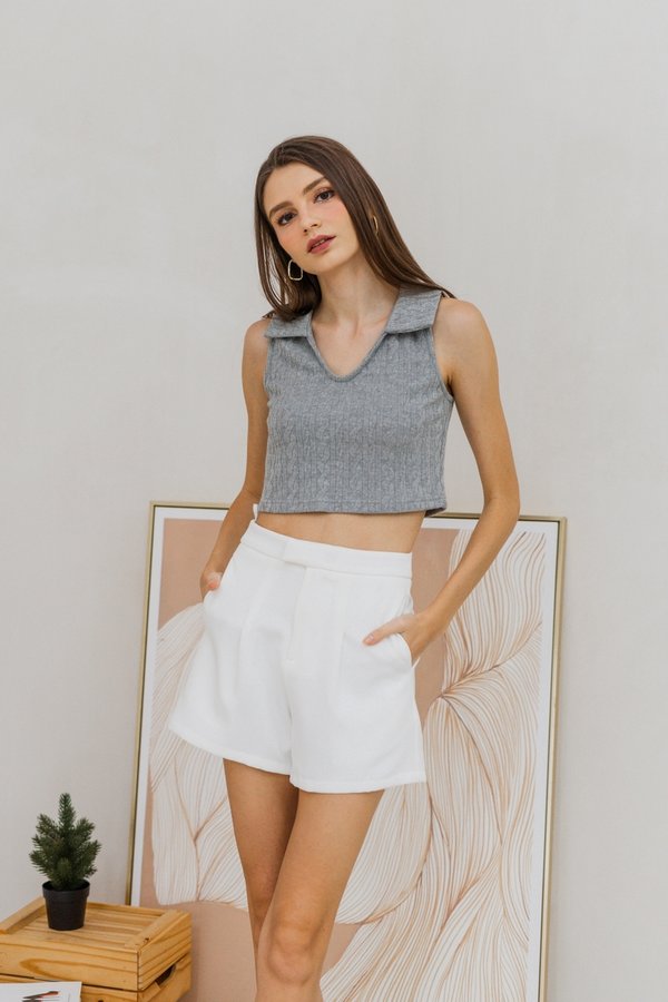 Deliah Tailored Shorts in White (XS)