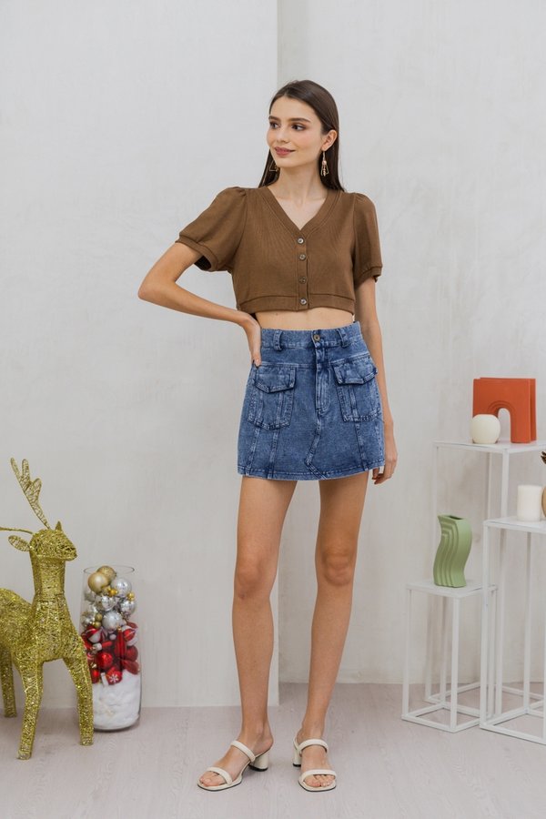 Liv Pocket Denim Skort (XS)