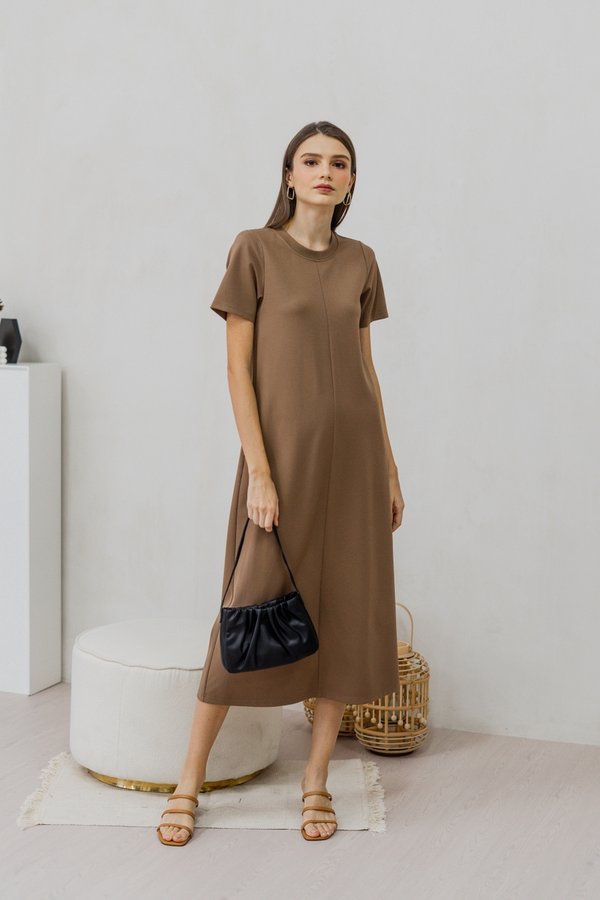 Fallon Cotton Maxi Dress in Khaki