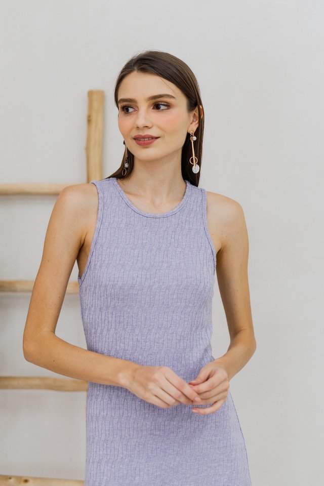 Alyvia Knit Maxi Dress in Lavender