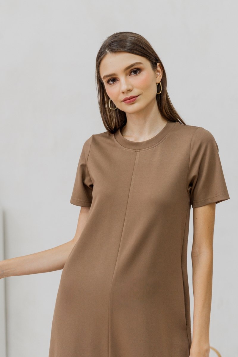 Fallon Cotton Maxi Dress in Khaki