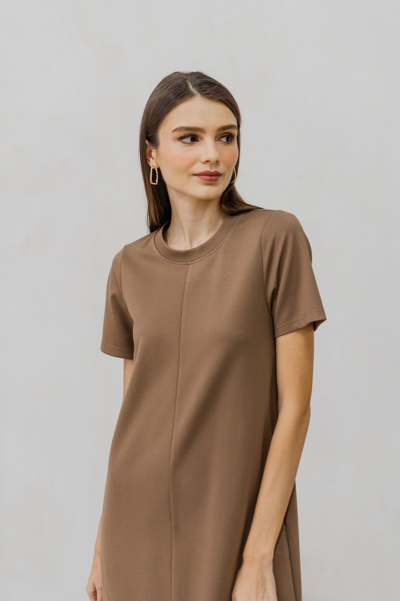 Fallon Cotton Maxi Dress in Khaki