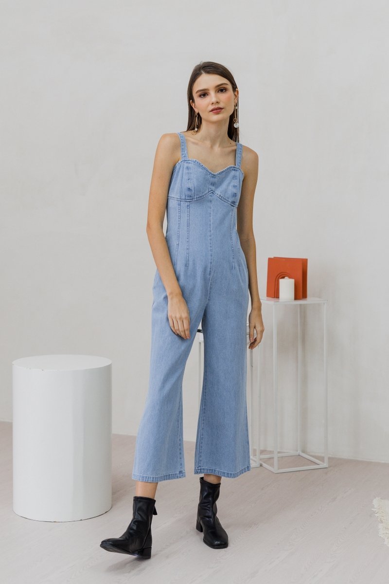 Pamela Sweetheart Denim Jumpsuit