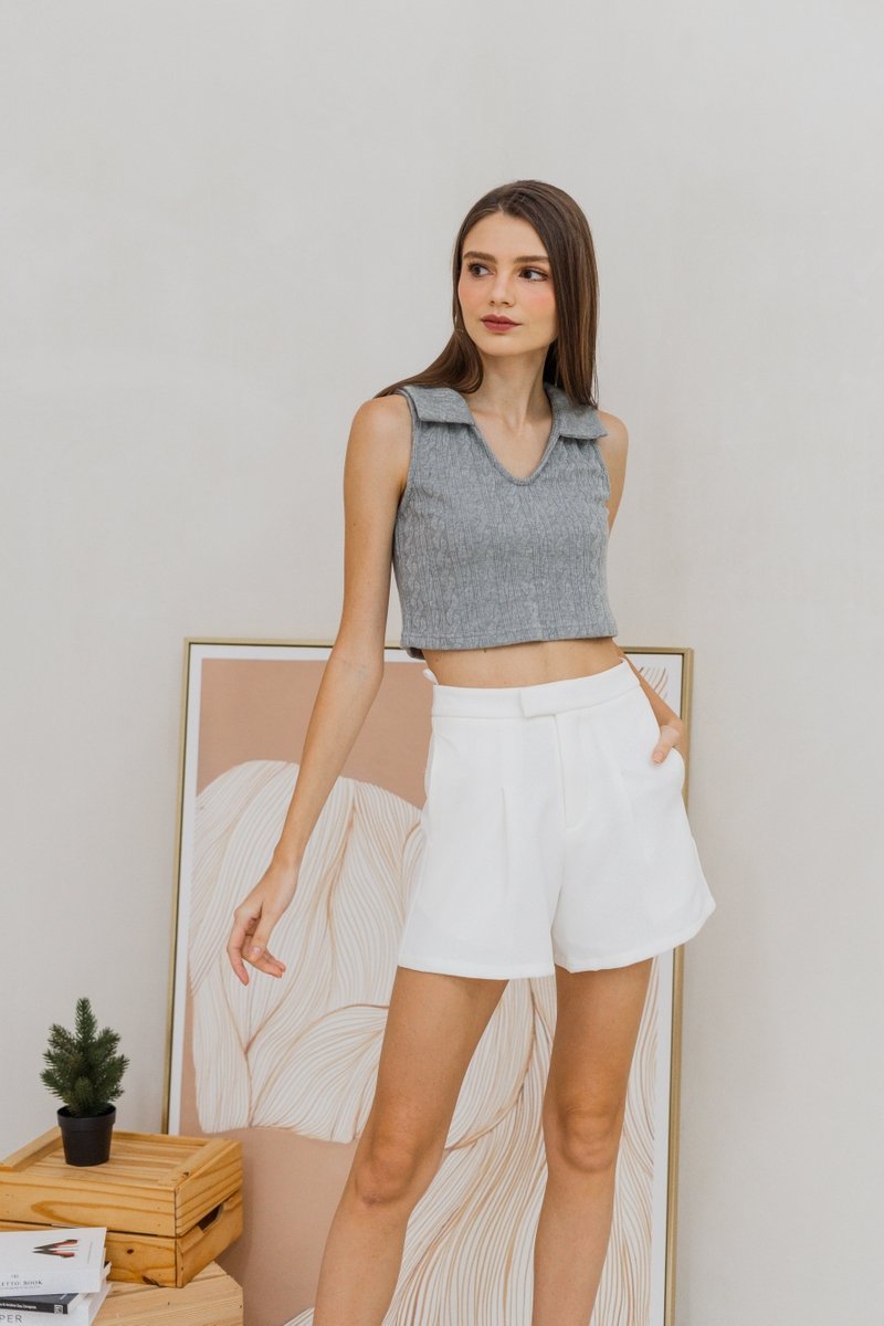 Deliah Tailored Shorts in White (XS)