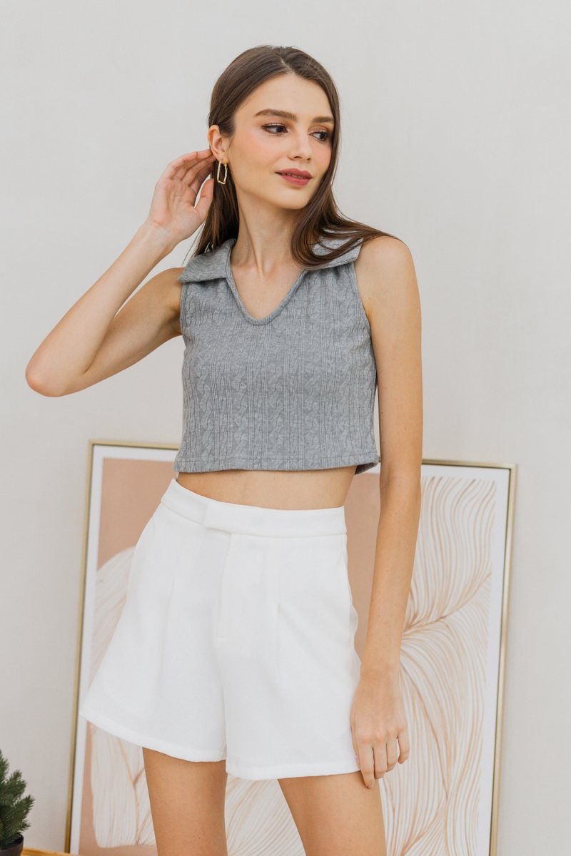 Deliah Tailored Shorts in White (XS)