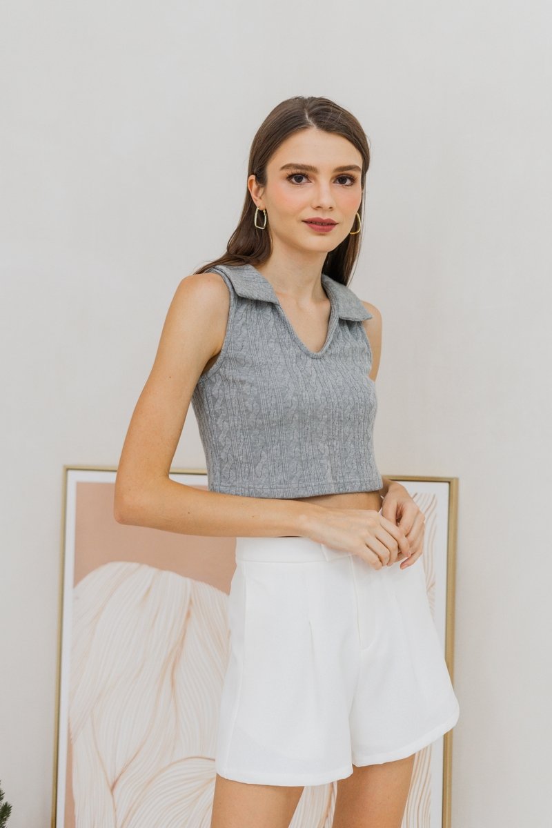 Deliah Tailored Shorts in White (XS)