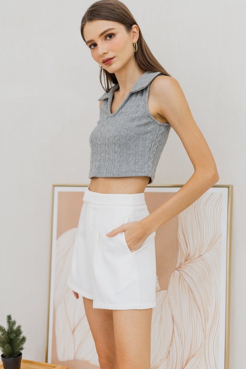 Deliah Tailored Shorts in White (XS)