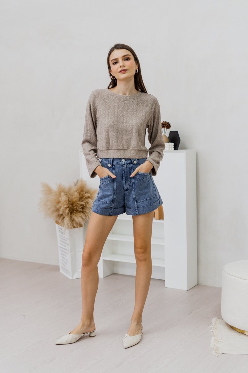 Latrice Relaxed Pocket Denim Shorts (XS)