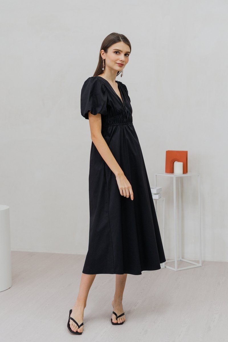 Jazzie Empire Maxi Dress in Black (XS)