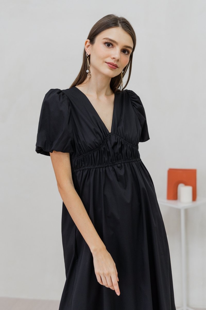 Jazzie Empire Maxi Dress in Black (XS)