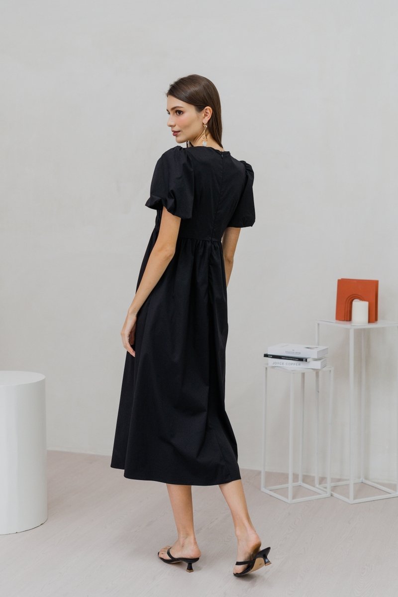 Jazzie Empire Maxi Dress in Black (XS)