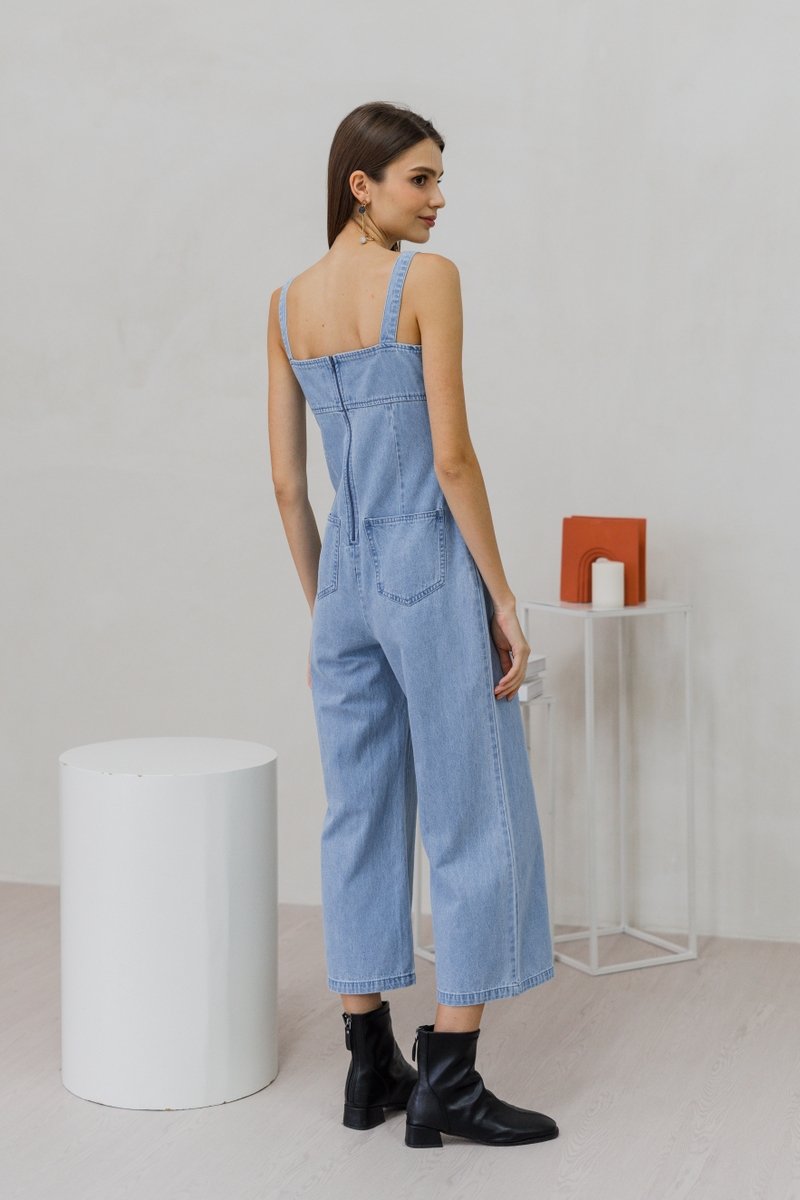 Pamela Sweetheart Denim Jumpsuit