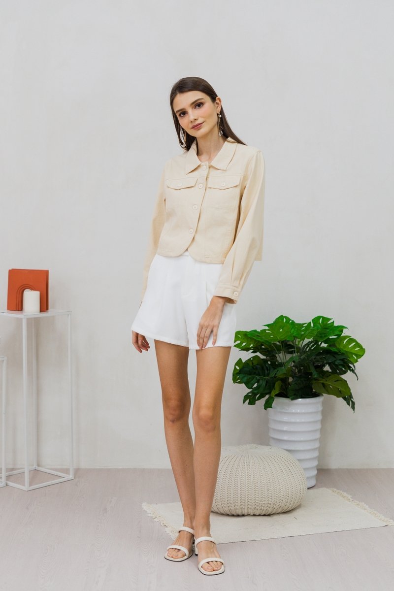 Loren Denim Jacket in Sand